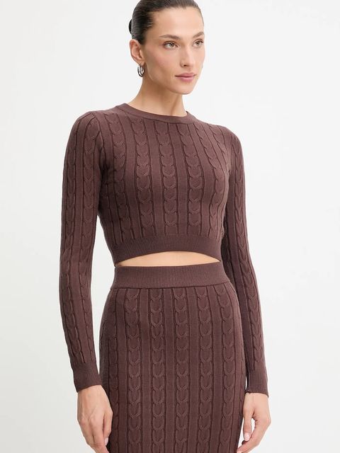 Answear.LAB sweter i spódnica damski kolor brązowy - zdjęcie produktu nr 2