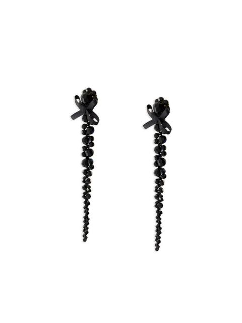 Simone Rocha crystal-embellished drop earrings - Black