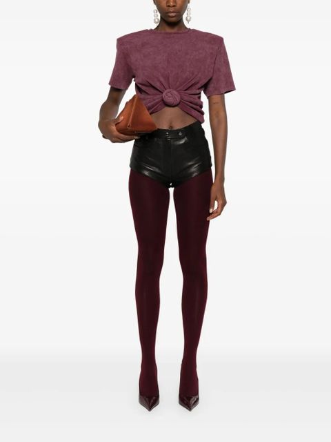 Magda Butrym knotted round-neck t-shirt - Purple - zdjęcie produktu nr 2