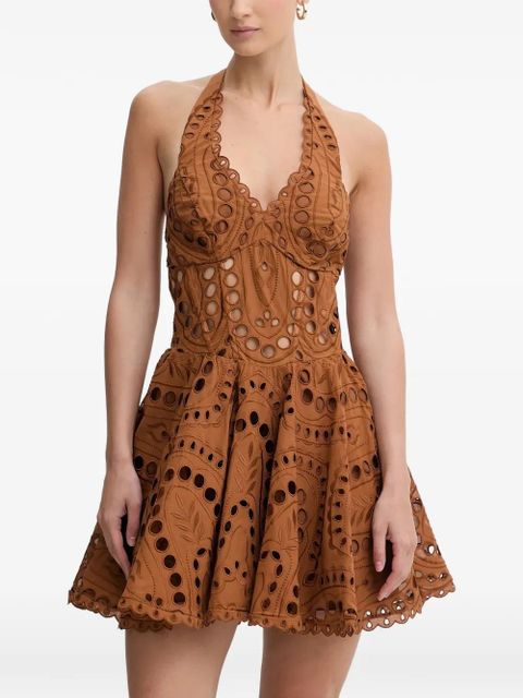Charo Ruiz Ibiza Sandlight cutout scalloped dress - Brown - zdjęcie produktu nr 1