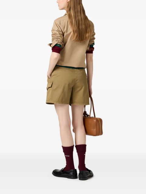 Miu Miu neckerchief poplin shirt - Neutrals