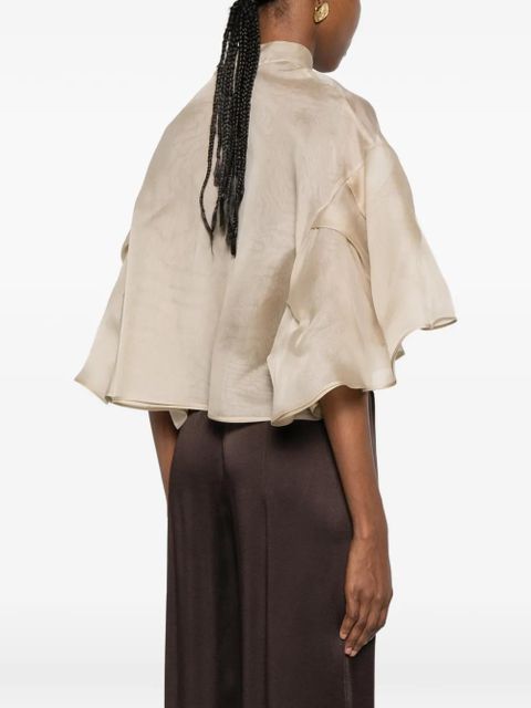 Max Mara ruffled layered shirt - Neutrals