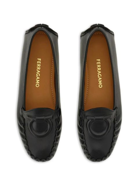 Ferragamo Gancini driver loafers - Black