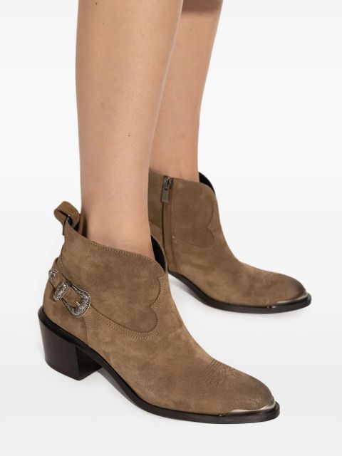 Golden Goose buckle heeled boots - Brown