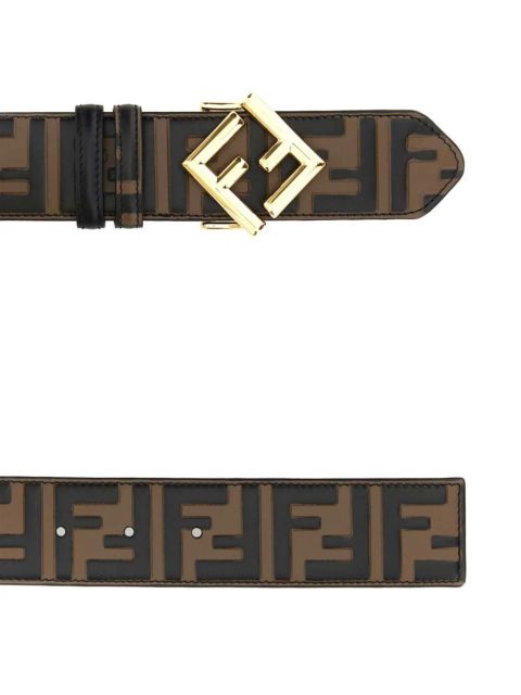FENDI FF Diamonds reversible belt - Brown