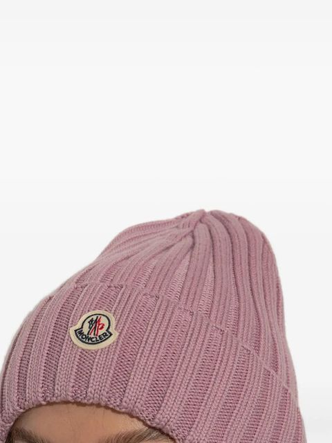 Moncler ribbed-knit beanie - Pink