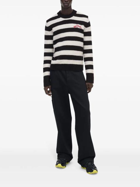 Marc Jacobs logo-embroidered striped jumper - Black - zdjęcie produktu nr 2