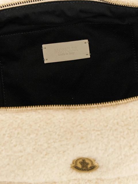 Moncler Caradoc quilted teddy makeup bag - Neutrals