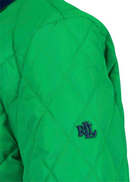Lauren Ralph Lauren twill-trim diamond-quilted jacket - Green