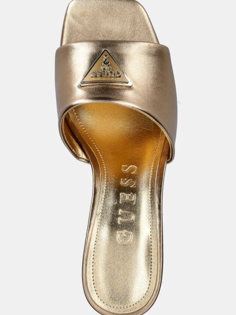 Guess klapki LUSINE damskie kolor złoty na szpilce FLJLUS LEL03