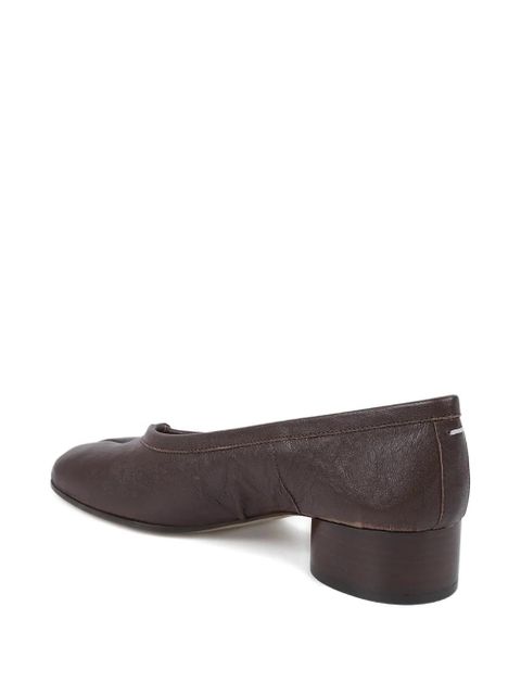 Maison Margiela 30mm Tabi leather pumps - Brown