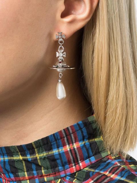 Vivienne Westwood Pearl drop earrings - Silver - zdjęcie produktu nr 2