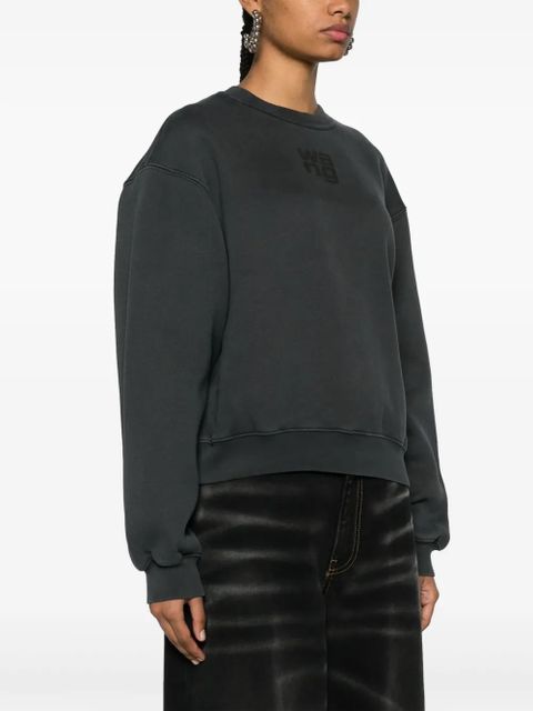 Alexander Wang logo-embossed sweatshirt - Grey