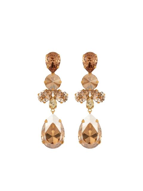 Jennifer Behr Jilian crystal drop earrings - Gold - zdjęcie produktu nr 1