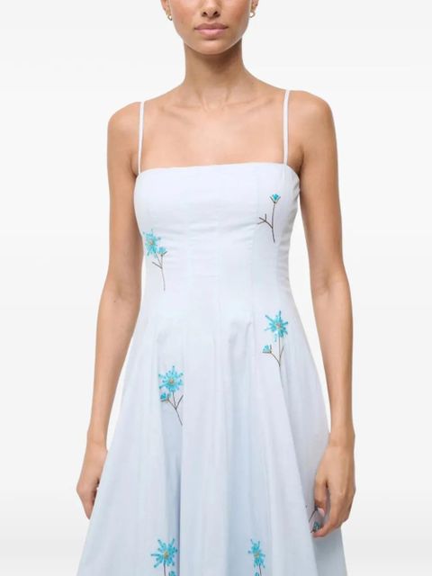 STAUD Wylie floral midi dress - Blue