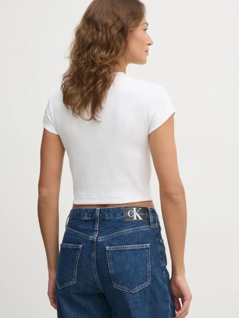 Calvin Klein Jeans t-shirt damski kolor biały LV047AB802