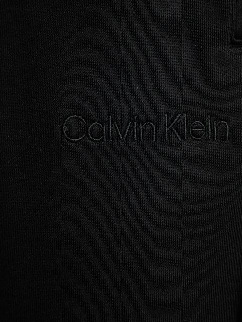 Calvin Klein spodnie dresowe bawełniane damskie kolor czarny gładkie LV044C904G