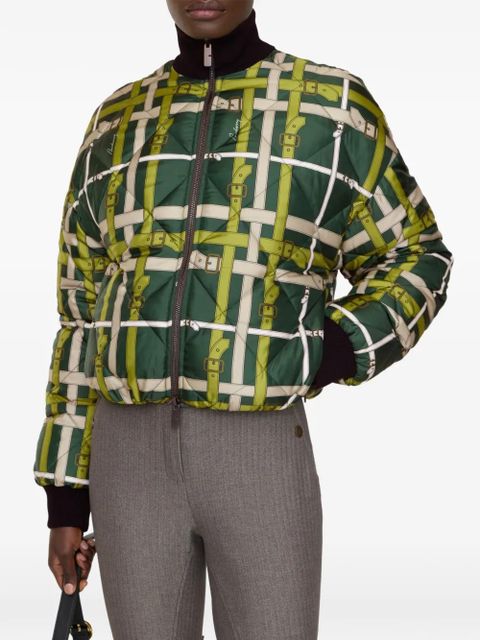 Burberry cropped reversible belt check nylon jacket - Green - zdjęcie produktu nr 2