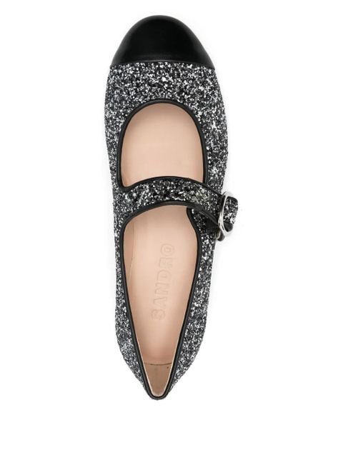 SANDRO leather ballet flats - Black