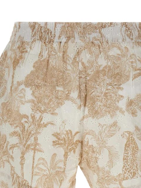 MC2 Saint Barth broderie-anglaise Meave shorts - Neutrals