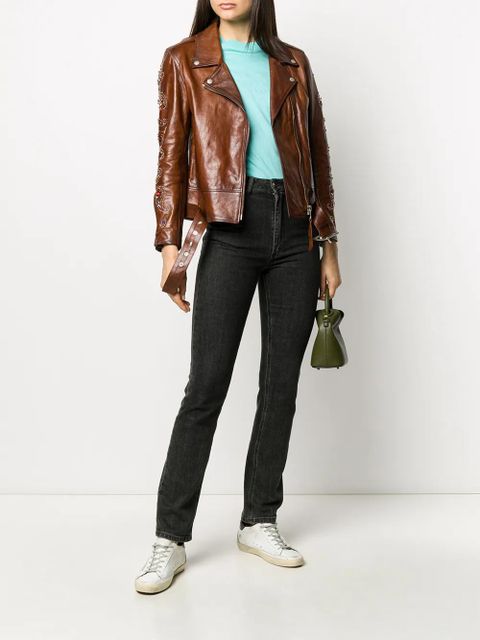 Golden Goose embellished biker jacket - Brown - zdjęcie produktu nr 2