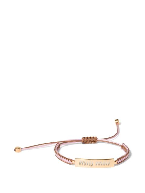 Miu Miu cotton and metal bracelet - Pink - zdjęcie produktu nr 1