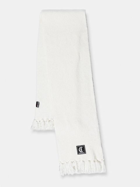 Just Cavalli szalik z dodatkiem wełny damski kolor beżowy melanżowy 79RA2H08 ZG411 - zdjęcie produktu nr 1