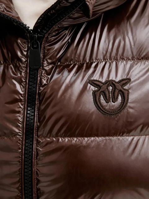 PINKO hooded zip coat - Brown