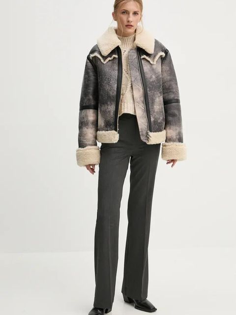 Stand Studio kurtka Lessie Jacket damska kolor szary przejściowa oversize 61957-9073 - zdjęcie produktu nr 2