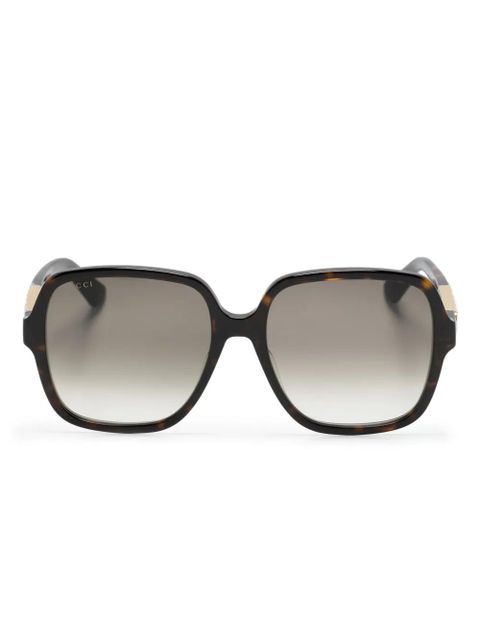 Gucci Eyewear oversize square-frame sunglasses - Brown - zdjęcie produktu nr 1