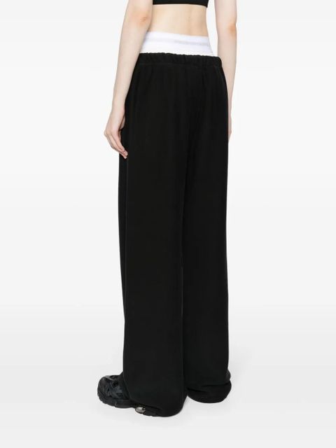 Alexander Wang layered-design cotton track pants - Black