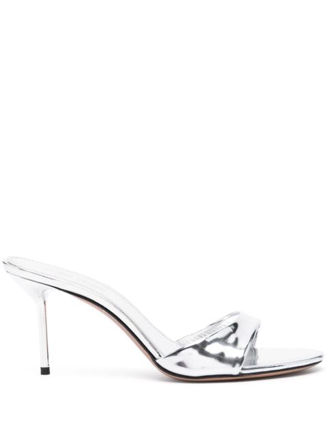 Paris Texas Lidia 70mm leather mules - Silver - zdjęcie produktu nr 1