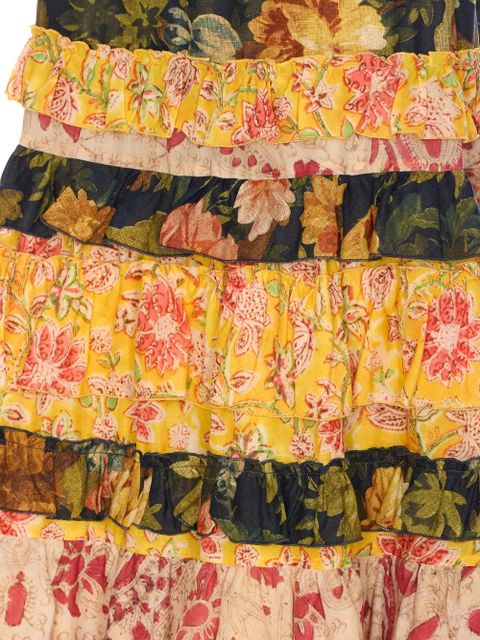 Valentino Garavani Apres L'Hiver tiered mid skirt - Yellow