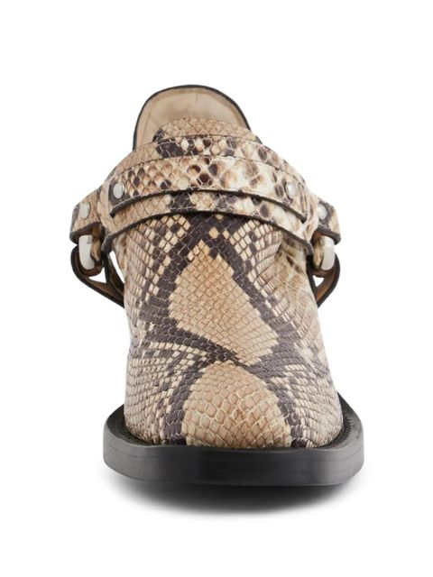 Rabanne XL Link biker ankle boots - Neutrals