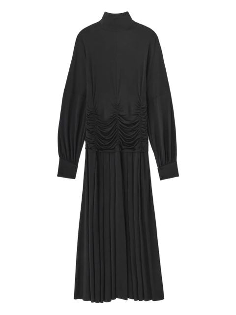 GANNI pleated midi dress - Black - zdjęcie produktu nr 1