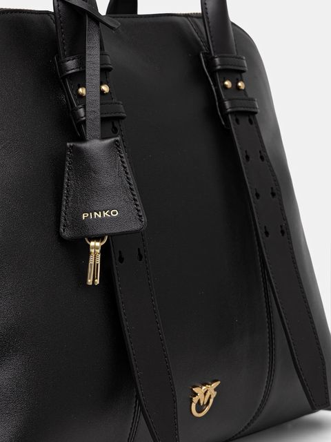 Pinko torebka skórzana kolor czarny 105172 A0QO
