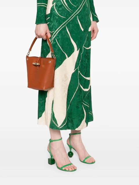 Longchamp mini Le Roseau bucket bag - Brown