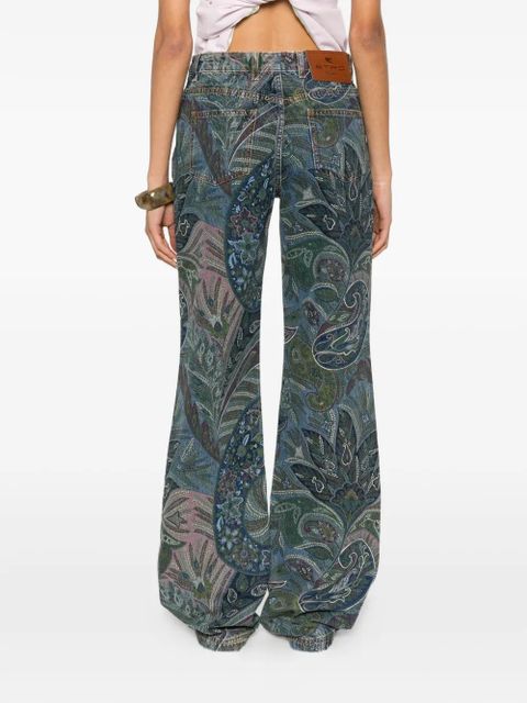ETRO paisley-print jeans - Blue
