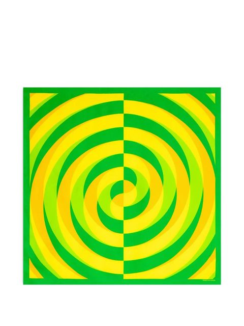 DRIES VAN NOTEN patterned square scarf - Yellow - zdjęcie produktu nr 1