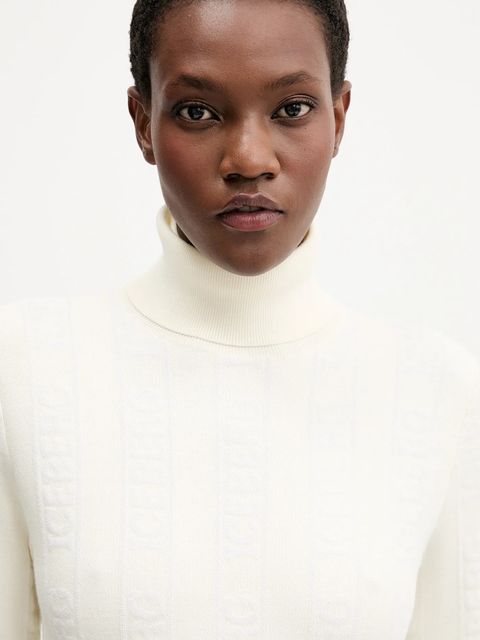 Iceberg półka kuchenna damski kolor beżowy lekki z golfem A003 9029