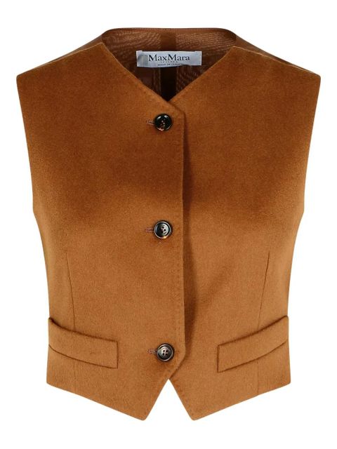Max Mara buttoned buckle Edda vest - Brown - zdjęcie produktu nr 1