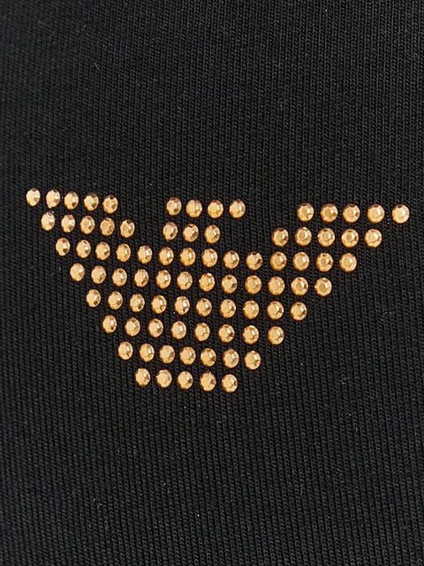 EA7 Emporio Armani Legginsy 8NTP82.TJ01Z damskie kolor czarny z aplikacją