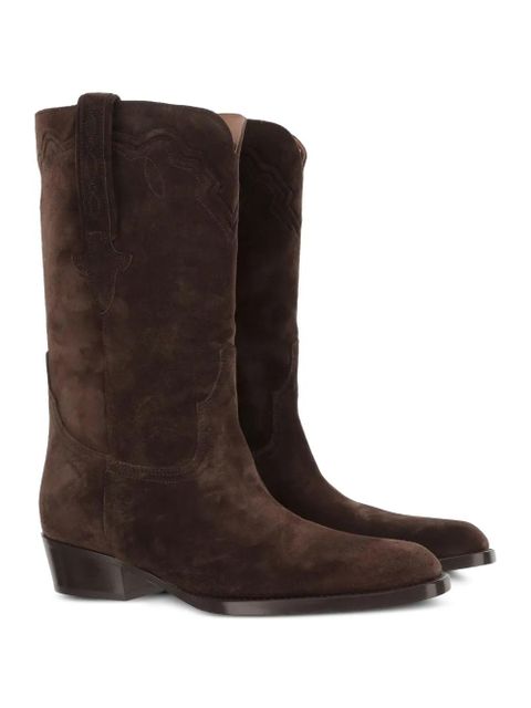 Paris Texas suede square-toe boots - Brown