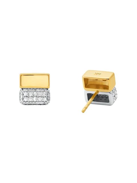 Michael Kors kolczyki ze srebra pokrytego złotem MKC1754CZ931