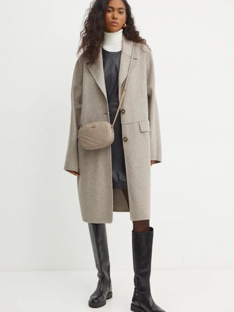 BOSS Orange sukienka kolor czarny mini dopasowana 50528482