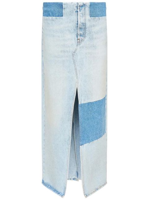 MM6 Maison Margiela patchwork denim skirt - Blue - zdjęcie produktu nr 1
