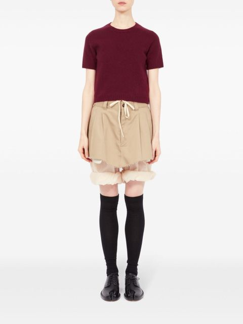 Maison Margiela cropped wool top - Red