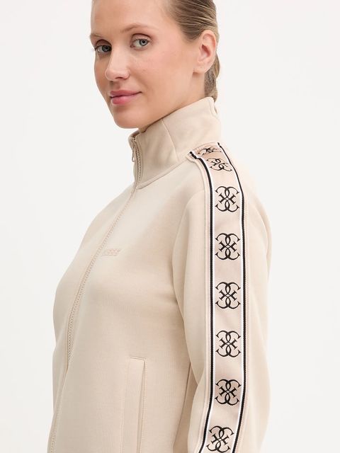 Guess bluza BRITNEY damska kolor beżowy z aplikacją V2YQ16 KB3P2