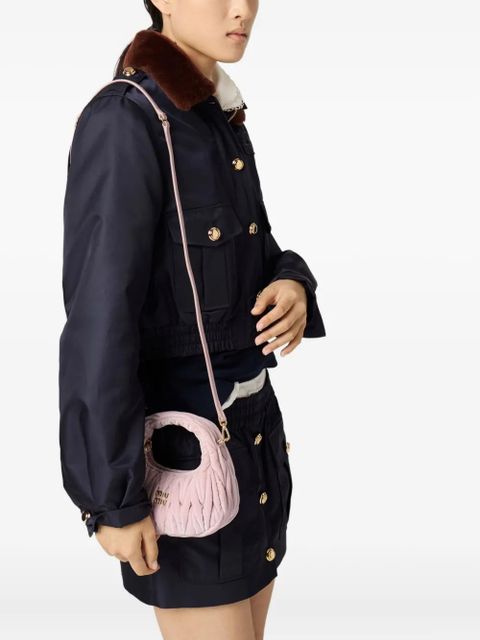 Miu Miu mini Wander logo-lettering tote bag - Pink