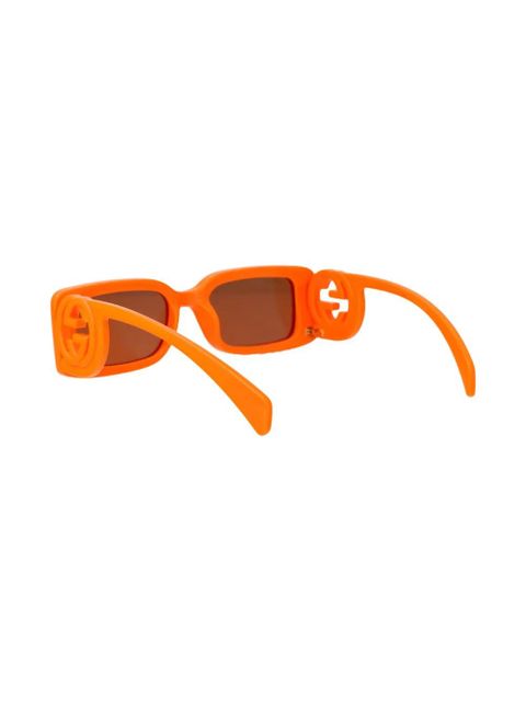 Gucci Eyewear rectangle-frame sunglasses - Orange